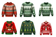 Christmas sweater png bundle, an Illustration by SinaCreation (Thumbnail 3 of 7)