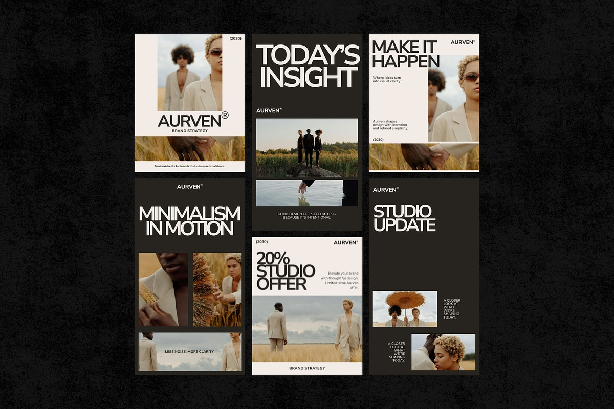 Aurven Modern Instagram Template Kit, a Social Media Template by ShowUp! Studio (Photo 7 of 7)