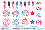 4th of July Fireworks SVG, an Object Graphic by PolpoDesign (Thumbnail 1 of 4)