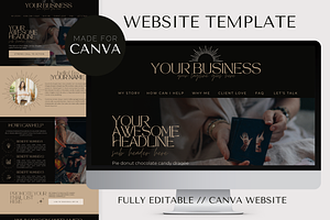 Canva Website Template for Coaches, a Websites & App Template by AureDesignCo