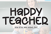 Happy Teacher | Script Font, a Script Font by Scratchones (Thumbnail 1 of 8)