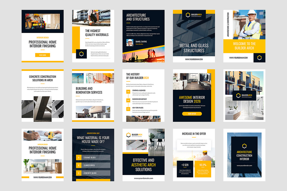 BuilderArch Instagram Canva Template, a Social Media Template by artbart (Photo 6 of 7)