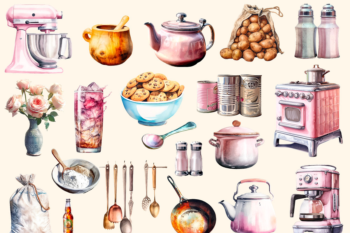 My Favorite kitchen, Vintage clipart, a Food Illustration by Hello My Print (Photo 2 of 10)