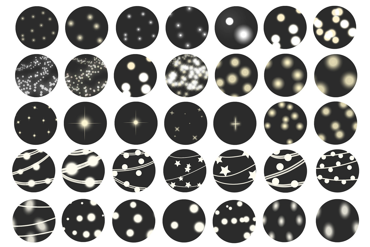 String Lights & Wreath Procreate Set, a Brush Add-On by Studio Kitsch (Photo 7 of 13)
