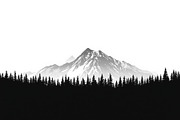 12 Pine Forest & Mountain Scenes, an Illustration by musafir_fashion (Thumbnail 7 of 13)