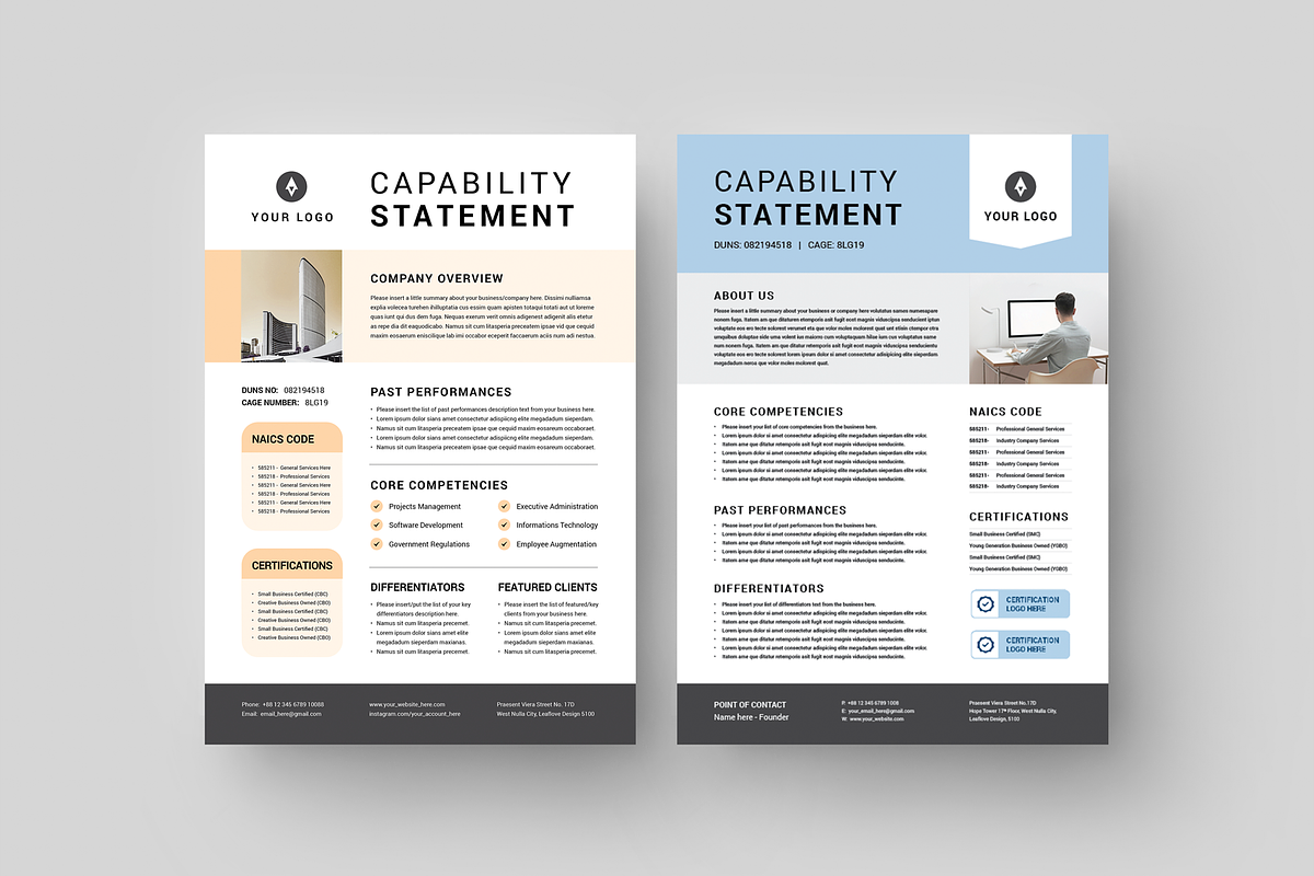 Capability Statement Bundle, a Flyer Template by Leaflove (Photo 4 of 10)
