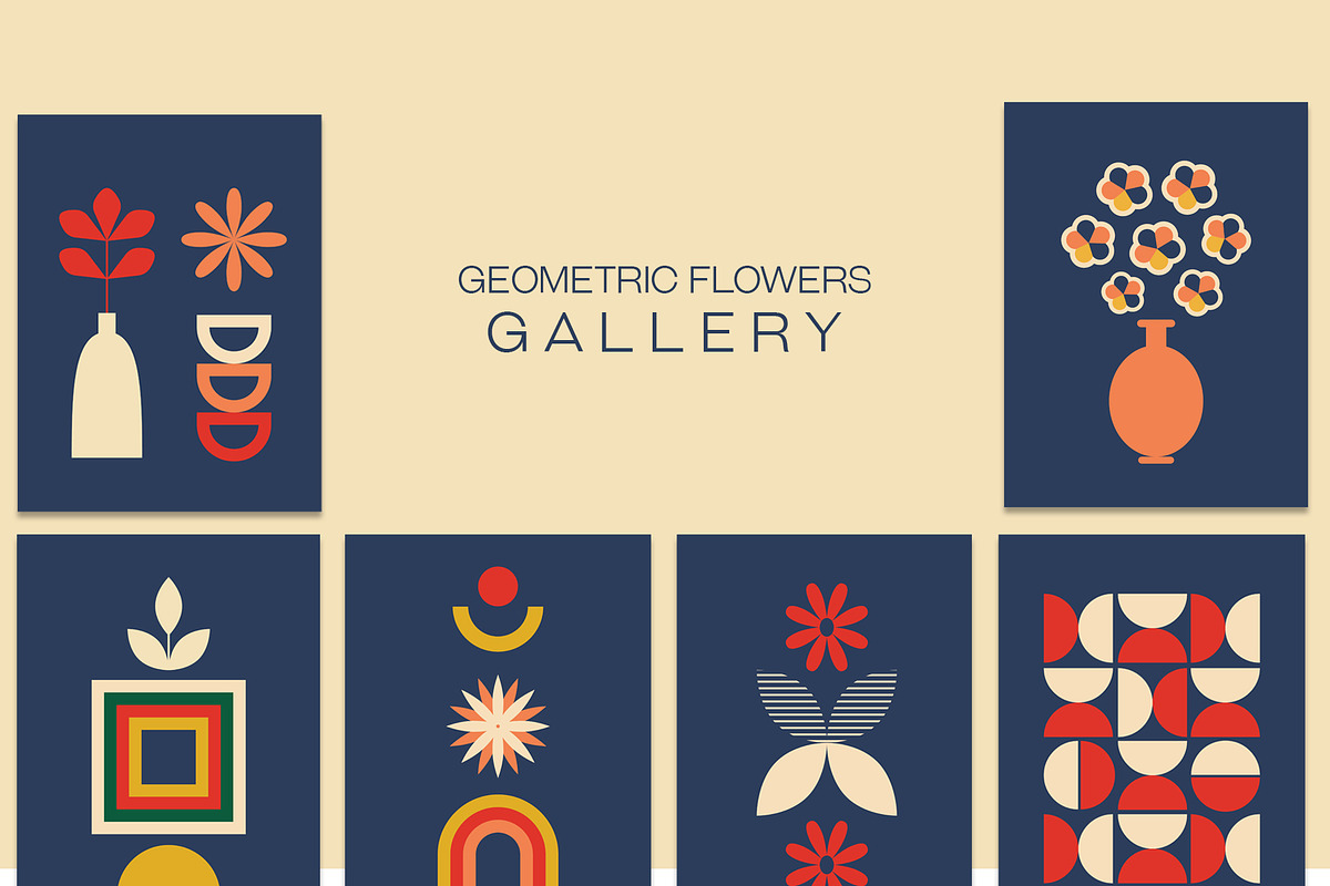 Retro geometric abstract posters, an Object Illustration by Sofico (Photo 4 of 13)