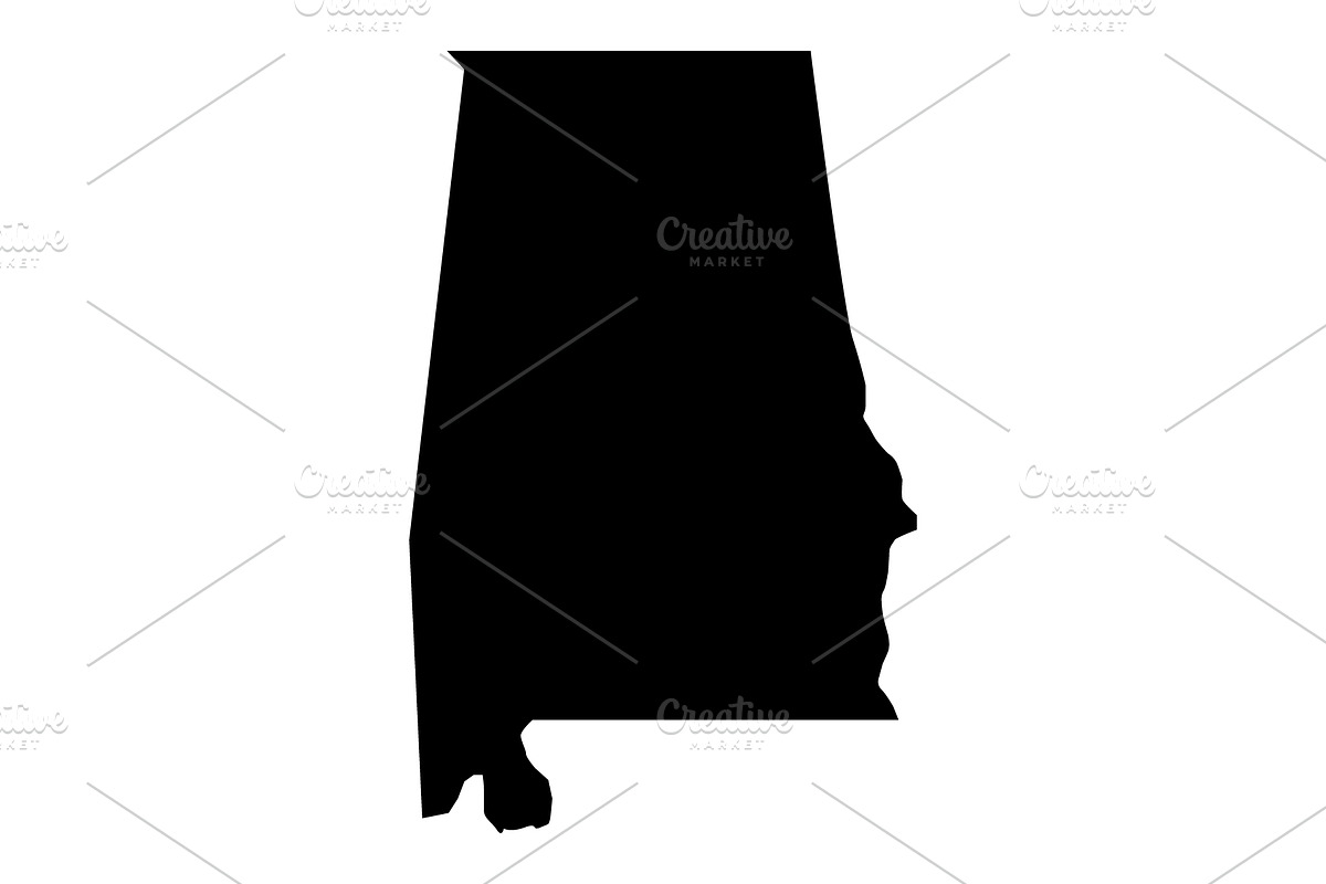 Alabama map, an Illustration by Mark1987