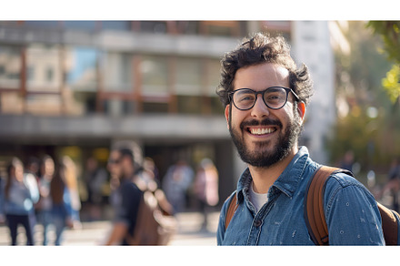 Smiling Hispanic Man with Glasses, a Person Photo by Lermont51