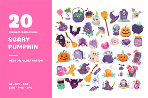 Spooky Cute Halloween Elements