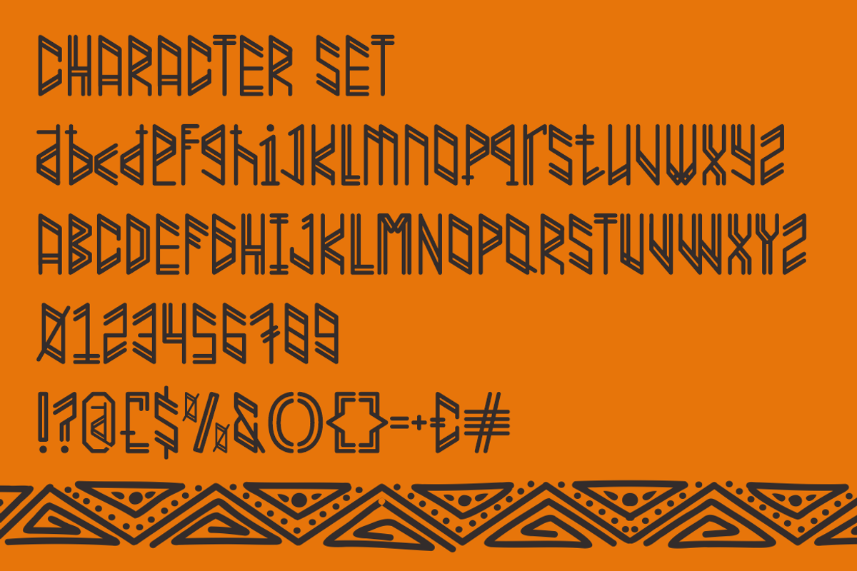 Nomadic Hunter Ethnic Font, a Font by PutraCetol Studio (Photo 5 of 5)