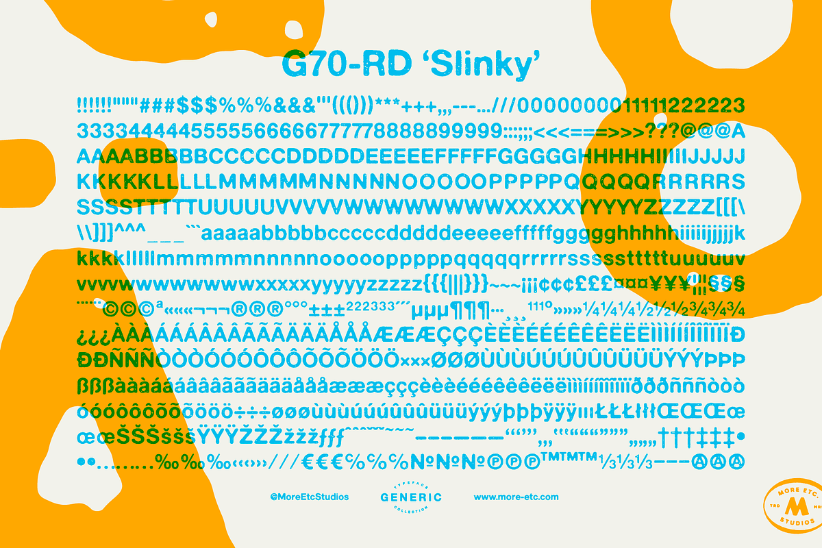 Generic – Rough Display (3 Fonts), a Sans Serif Font by More Etc. Studios (Photo 11 of 12)