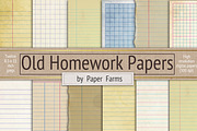 Old homework papers, a Texture Graphic by Paper Farms (Thumbnail 1 of 3)