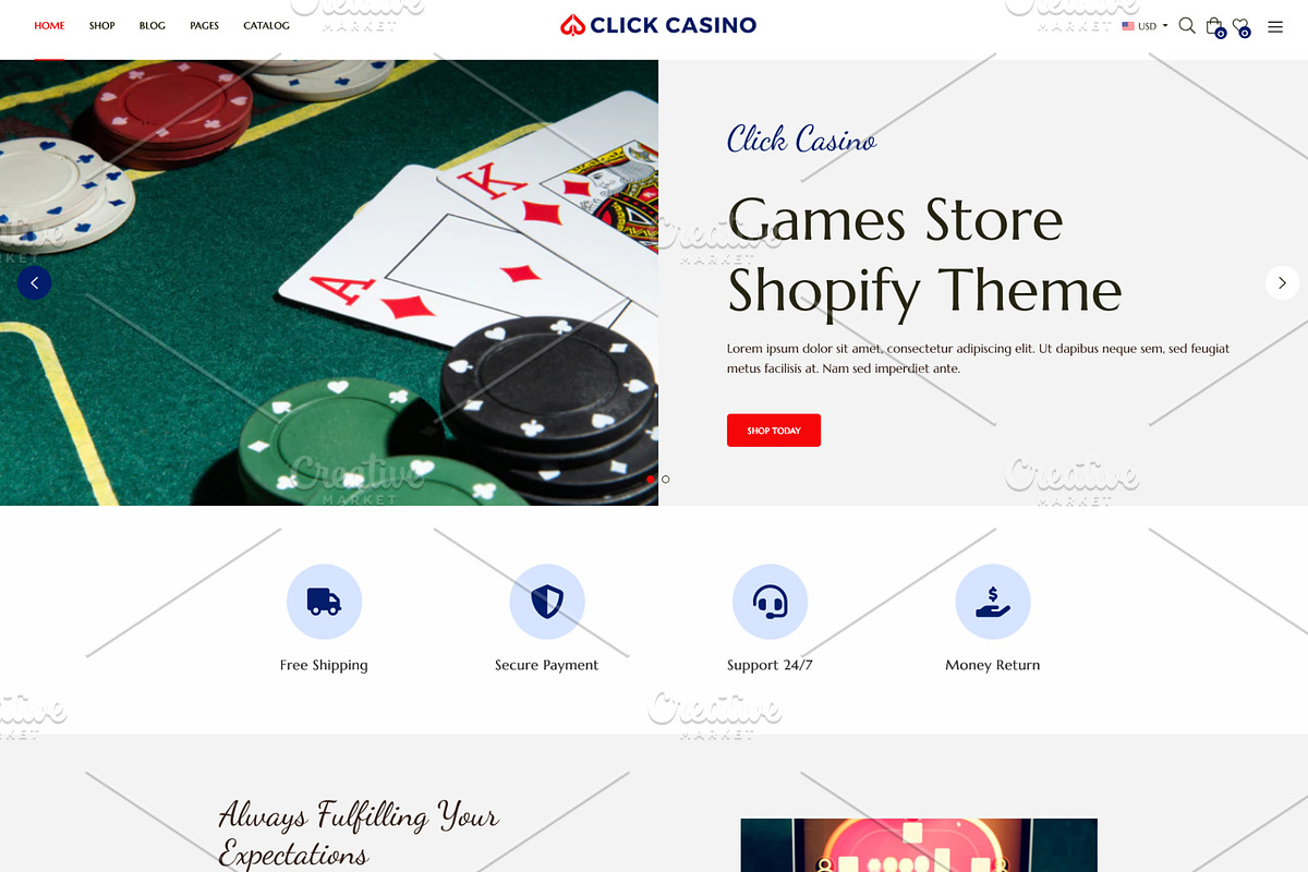 Online Casino Shopify Theme, a Shopify Template by HasnainDEV (Photo 2 of 3)