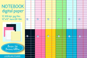 Notebook digital paper