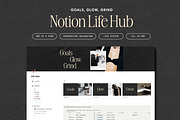 Notion Life Hub Template - Editorial, a Templates & Theme by 89 Golden Blvd (Thumbnail 1 of 7)