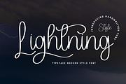 Lightning | Script Font, a Handwritten Font by Scratchones (Thumbnail 1 of 9)