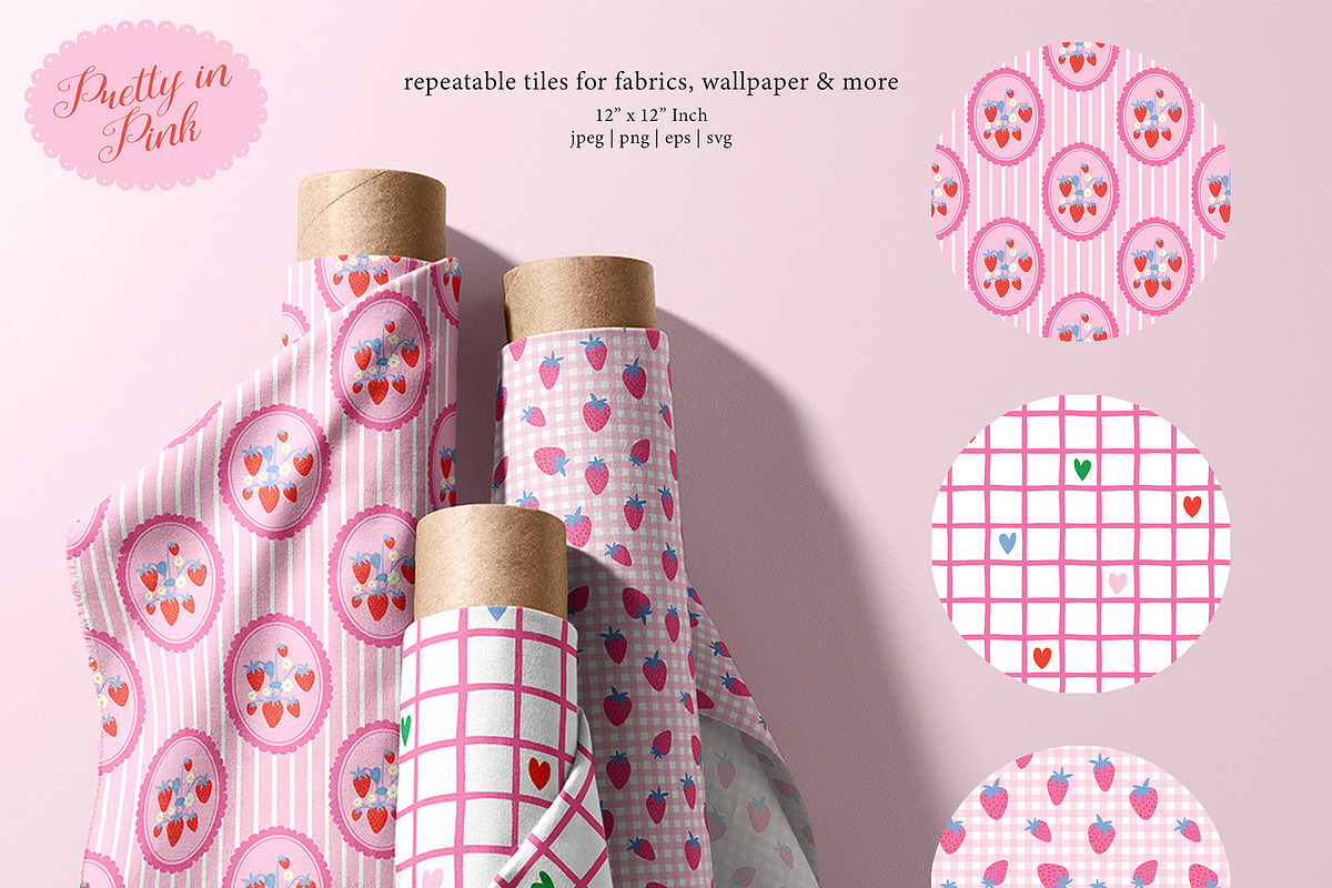 Pretty In Pink | Seamless Patterns, a Pattern Graphic by Essentially Nomadic (Photo 3 of 13)