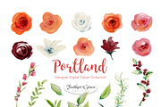 Watercolor Flowers-Pink Roses, an Illustration by Feather Grace Designs (Thumbnail 5 of 6)