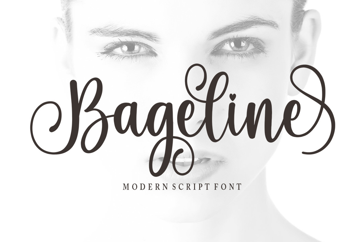 Bageline, a Script Font by Bosstype Studio (Photo 1 of 8)
