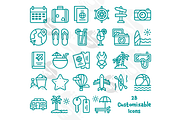Vacation Icon Pack, an Outline Icon by Stocasso (Thumbnail 2 of 2)