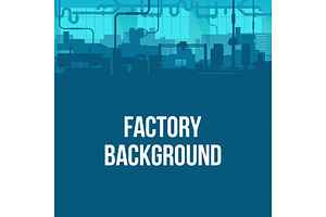Factory line industrial plant scene.