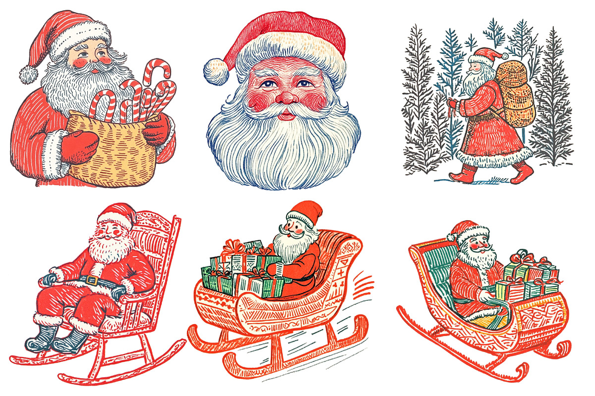 Hand-Drawn Santa Christmas Png, an Illustration by Designworld (Photo 4 of 6)
