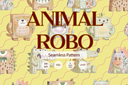 ANIMAL - ROBO, a Pattern Graphic by rumacorakstudio (Thumbnail 1 of 6)
