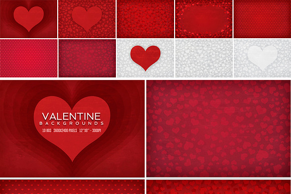 Valentine/ Heart Backgrounds preview 2
