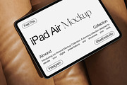 iPad Air on Brown Chair Mockup PSD, an iPad Mockup by Feel This (Thumbnail 2 of 2)