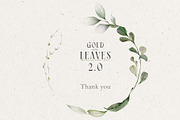Watercolor Green Leaves Collection, a Decorative Illustration by Damian Roh (Thumbnail 19 of 19)