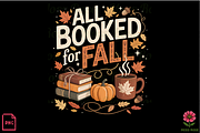 All Booked for Fall Autumn Books PNG, a Graphic by Moss Rose (Thumbnail 1 of 3)