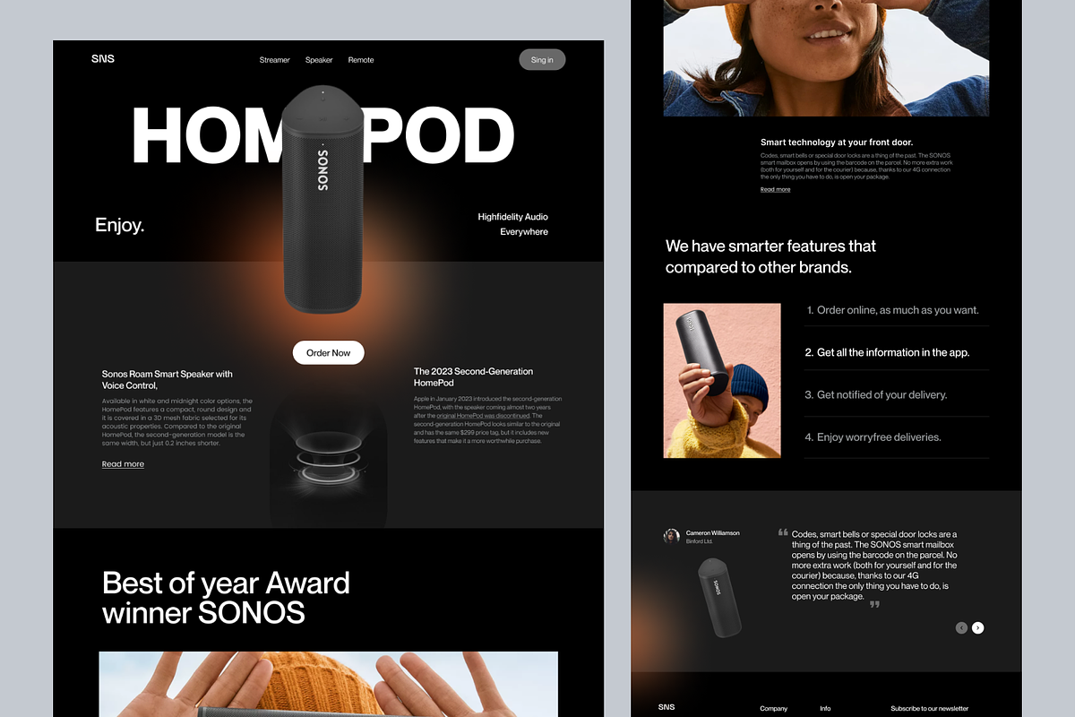 Podcast Landing Page Design, a Landing Page Template by UiDex (Photo 2 of 4)