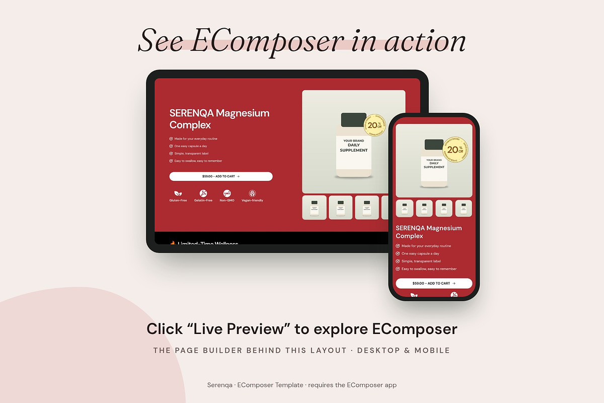 Serenqa - Shopify EComposer Template, a Shopify Template by Boost Convert (Photo 7 of 11)