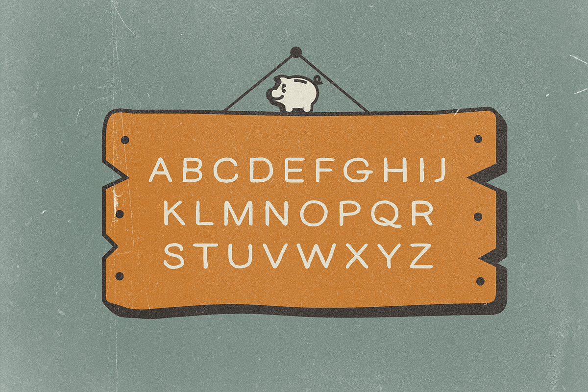 Piggy Bank Vintage Font Bundle, a Slab Serif Font by Dynamo Ultima (Photo 11 of 14)