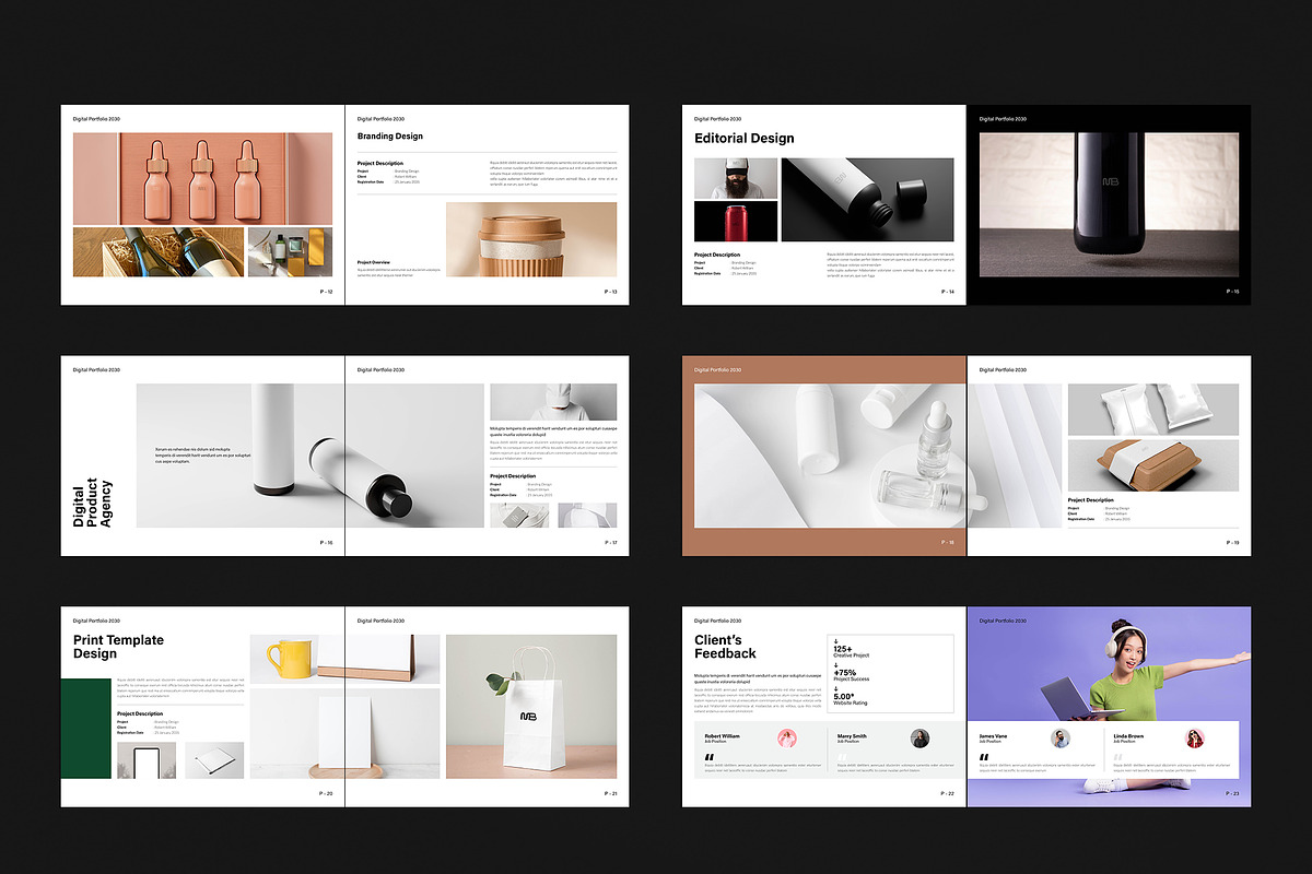 Minimalist Design Portfolio Template, a Brochure Template by NorthPeak (Photo 12 of 12)