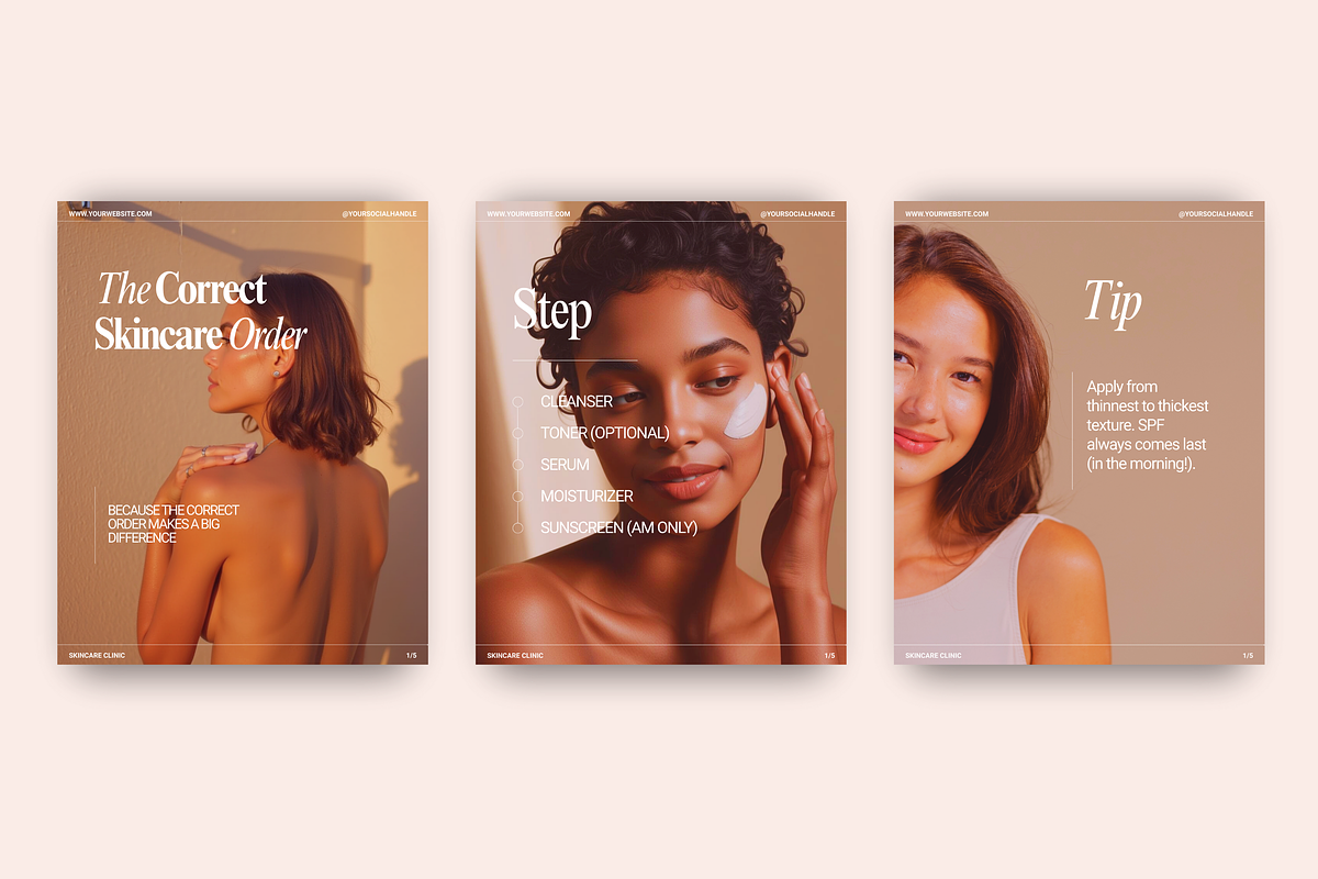 Pinkish Skincare Instagram Templates, a Social Media Template by My Template Studio (Photo 14 of 16)