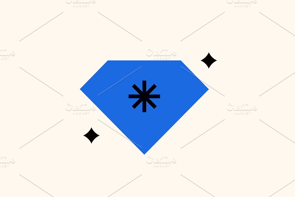 Gem illustration in flat design., a Finance Illustration by Visual Sanctum