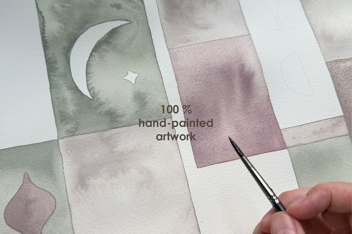 Zeria watercolor abstract wall mural, a Wallpaper Graphic by Timofi Art (Photo 19 of 19)