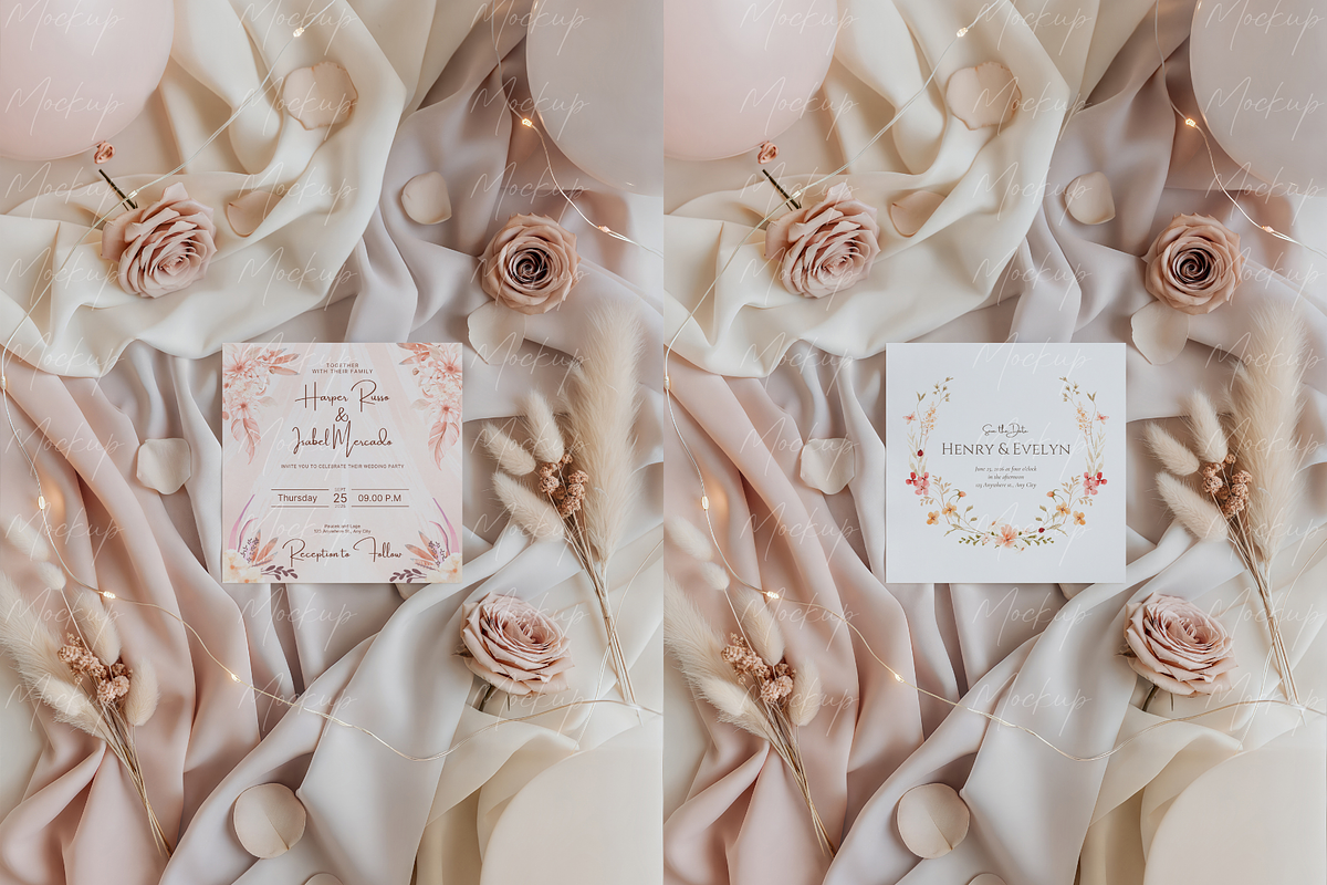 Valentines Square Card Pastel, a Product Mockup by TatiMockup (Photo 3 of 3)