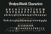 Broken Shield a Gothic Blackletter, a Blackletter Font by Blankids Studio (Thumbnail 11 of 12)