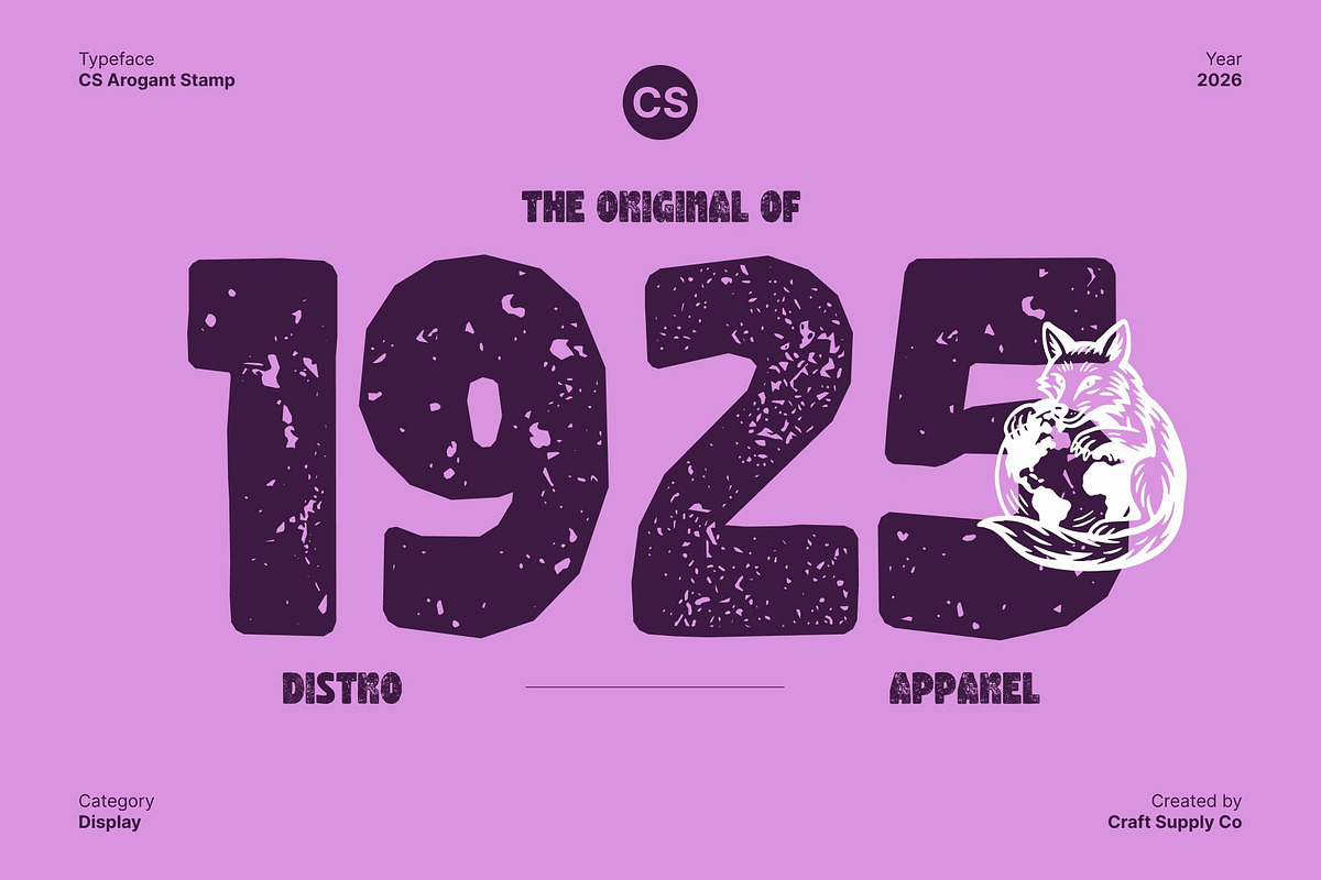 CS Arogant Stamp, a Sans Serif Font by Craft Supply Co. (Photo 5 of 8)