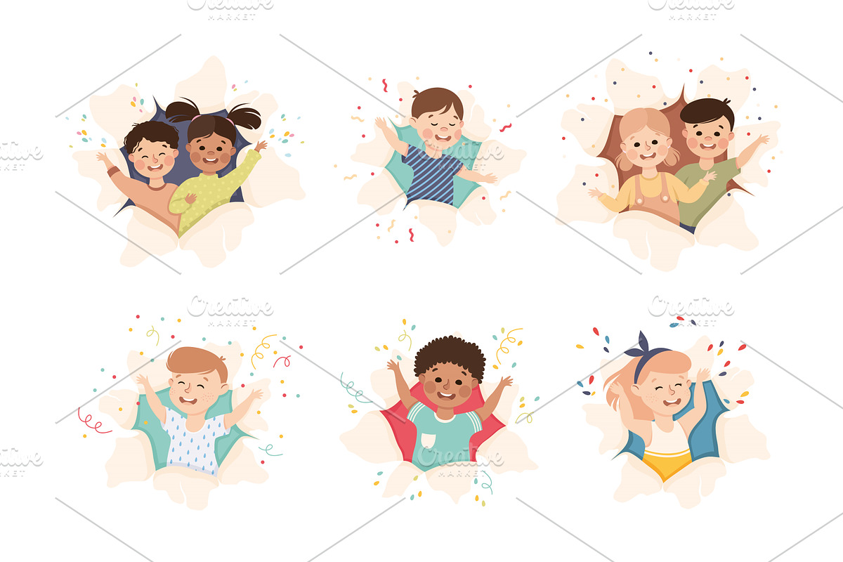 Children Looking Through Torn Paper, a Person Illustration by TopVectors