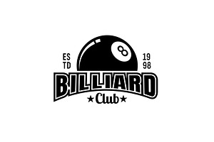 billiard logo illustration, a Branding & Logo Template by Dyn Studio