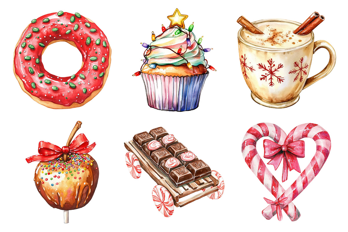 Sweet Christmas Clipart Bundle, an Illustration by Daily.Designs (Photo 4 of 6)