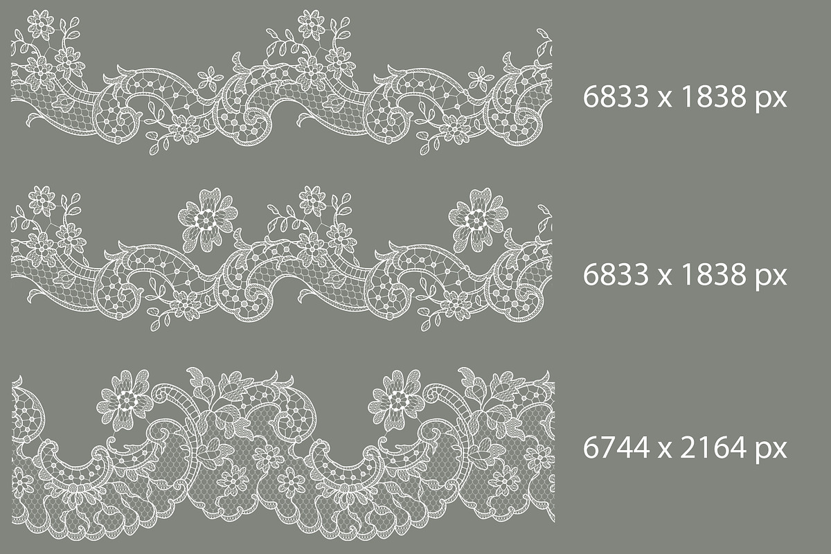 Lace seamless ribbons, cliparts., a Pattern Graphic by Ajuga (Photo 7 of 12)