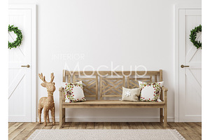 Wall Mockup In Home Interior