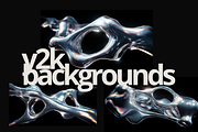 Pack Chrome Y2K Abstract Backgrounds, a Background Graphic by THE PIGGEST (Thumbnail 4 of 11)