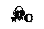 Heart Lock and Key Silhouette Icons, an Illustration by Designer_Momina (Thumbnail 14 of 51)