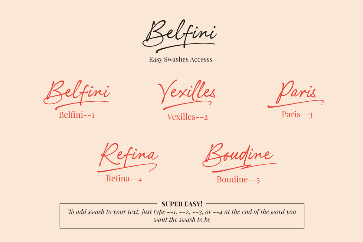 Belfini, a Script Font by DoubleZ Studio (Photo 7 of 14)